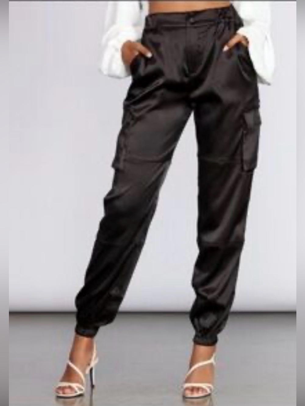 Zara Black Cargo Jogger Pants